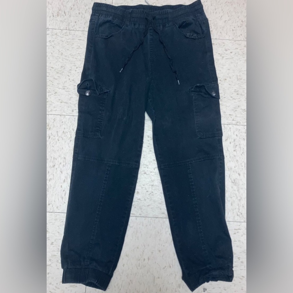 Cargo elastic dark wash lightweight jeans